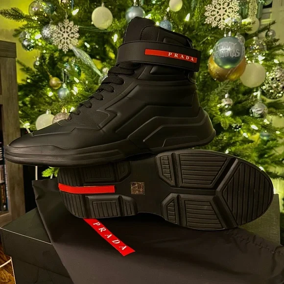Prada | Shoes | Prada Polarius Hightop Sneakers | Poshmark display picture 1